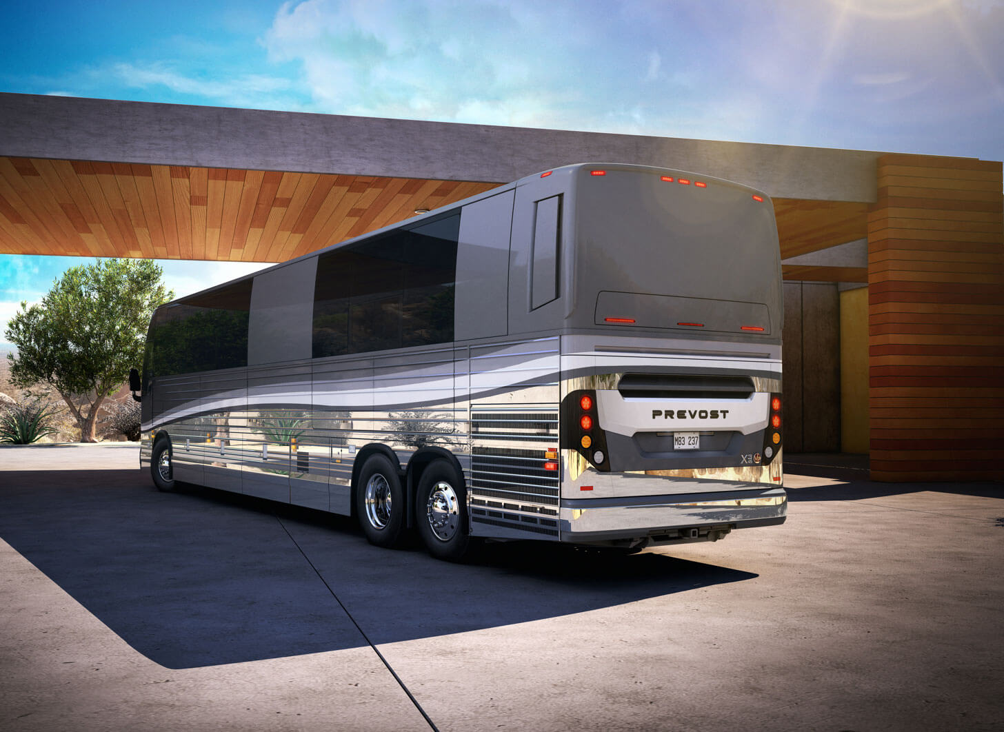 prevost tour bus interior